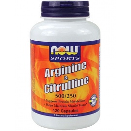 NOW Arginine 500 мг / Citrulline 250 мг